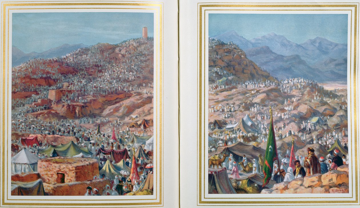 Peregrinos no Monte Arafa no 9º dia de Dhul-Hijjah, 1918 de Alphonse Etienne Dinet