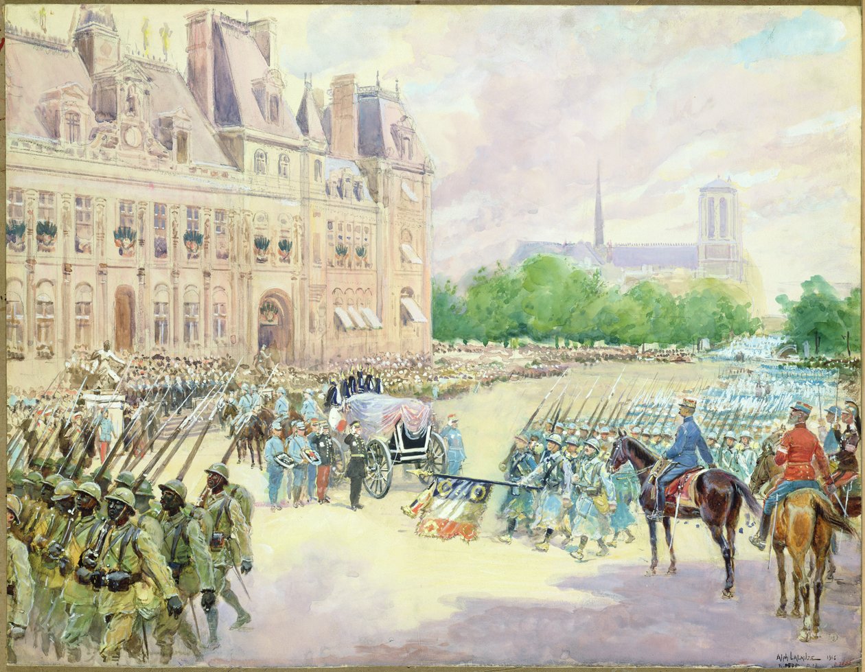 Funeral do general Joseph Gallieni (1849-1916) 1916 de Alphonse Lalauze