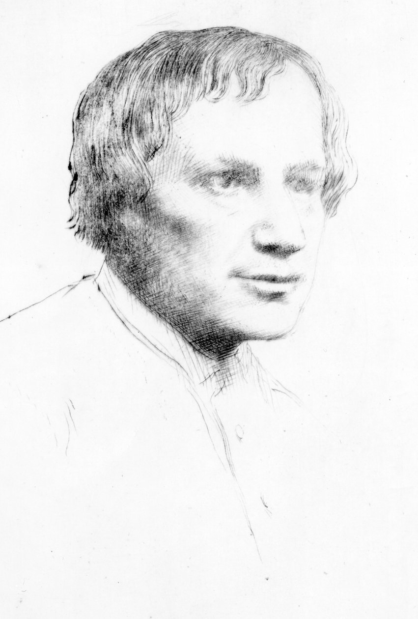Alfred Stevens, c.1890-1904 (ponto de seca) de Alphonse Legros