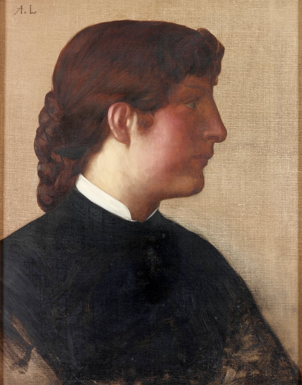 Retrato de uma senhora, c.1879 de Alphonse Legros