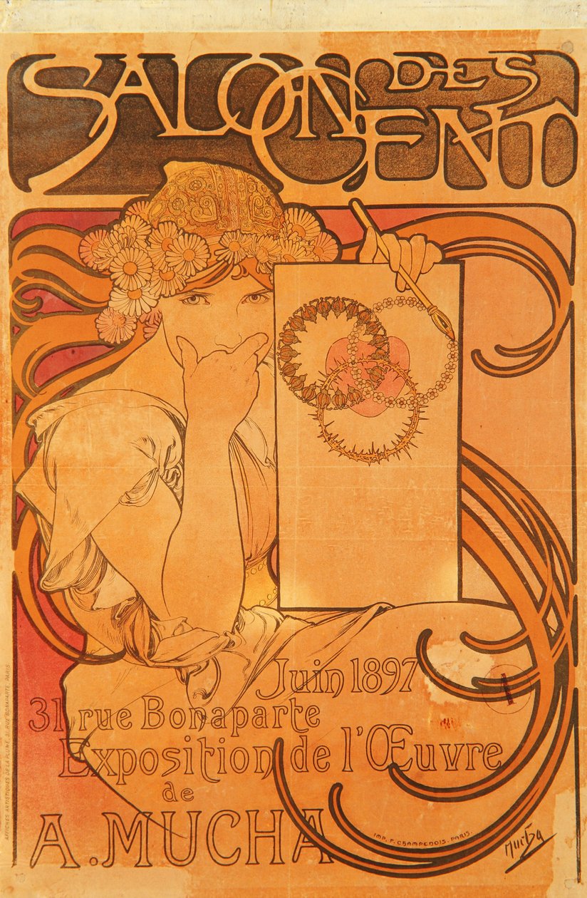 Salão dos Cem, 1897 de Alphonse Mucha