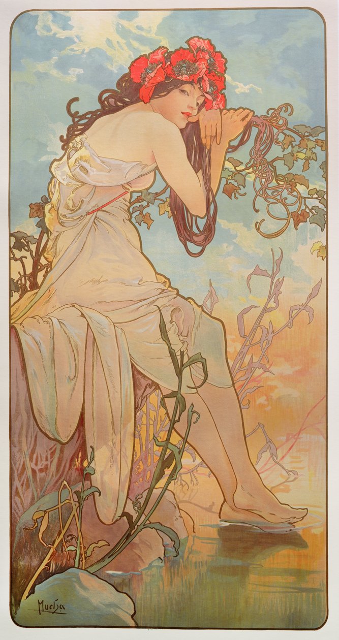 As Estações: Verão de 1896 de Alphonse Mucha