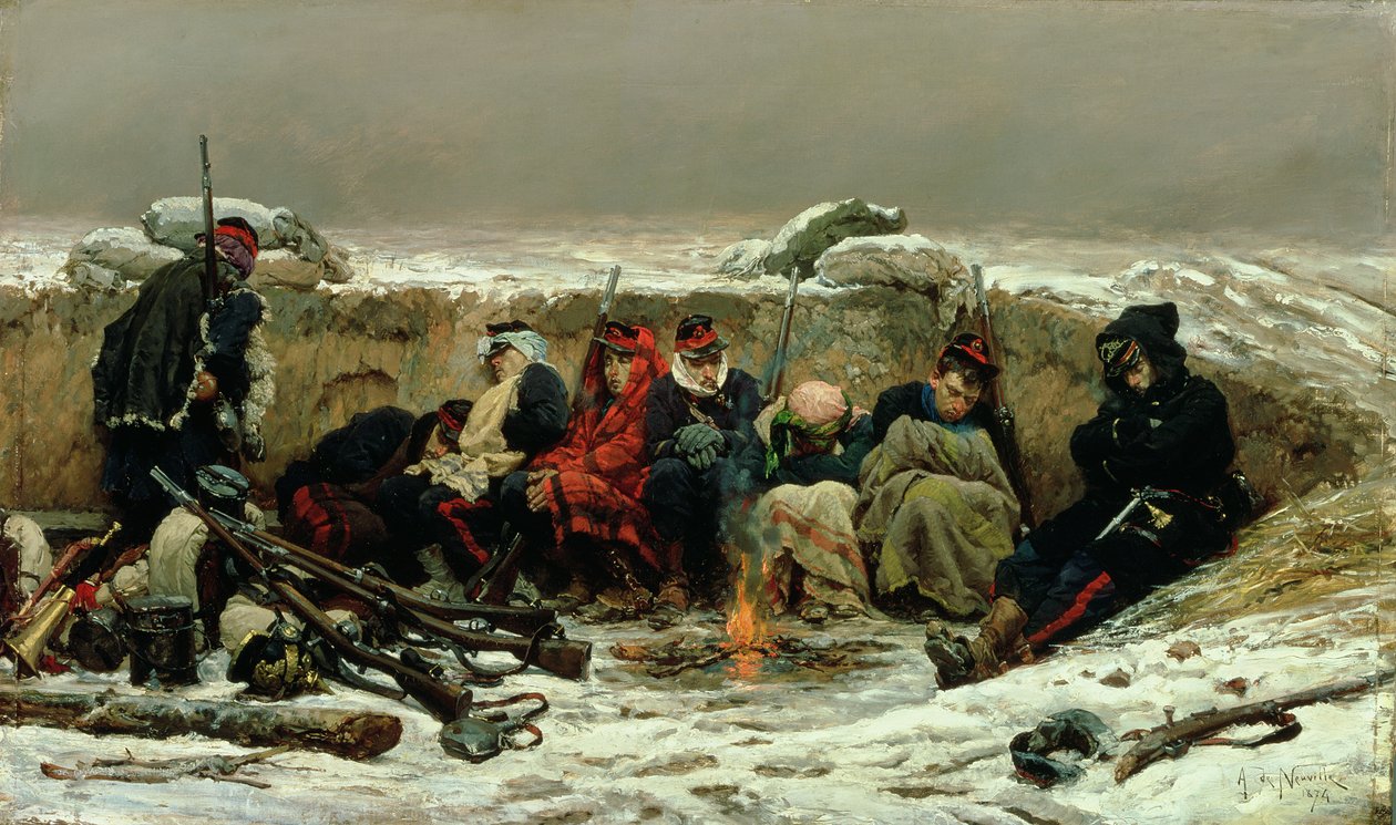 Nas trincheiras, 1874 de Alphonse Marie de Neuville
