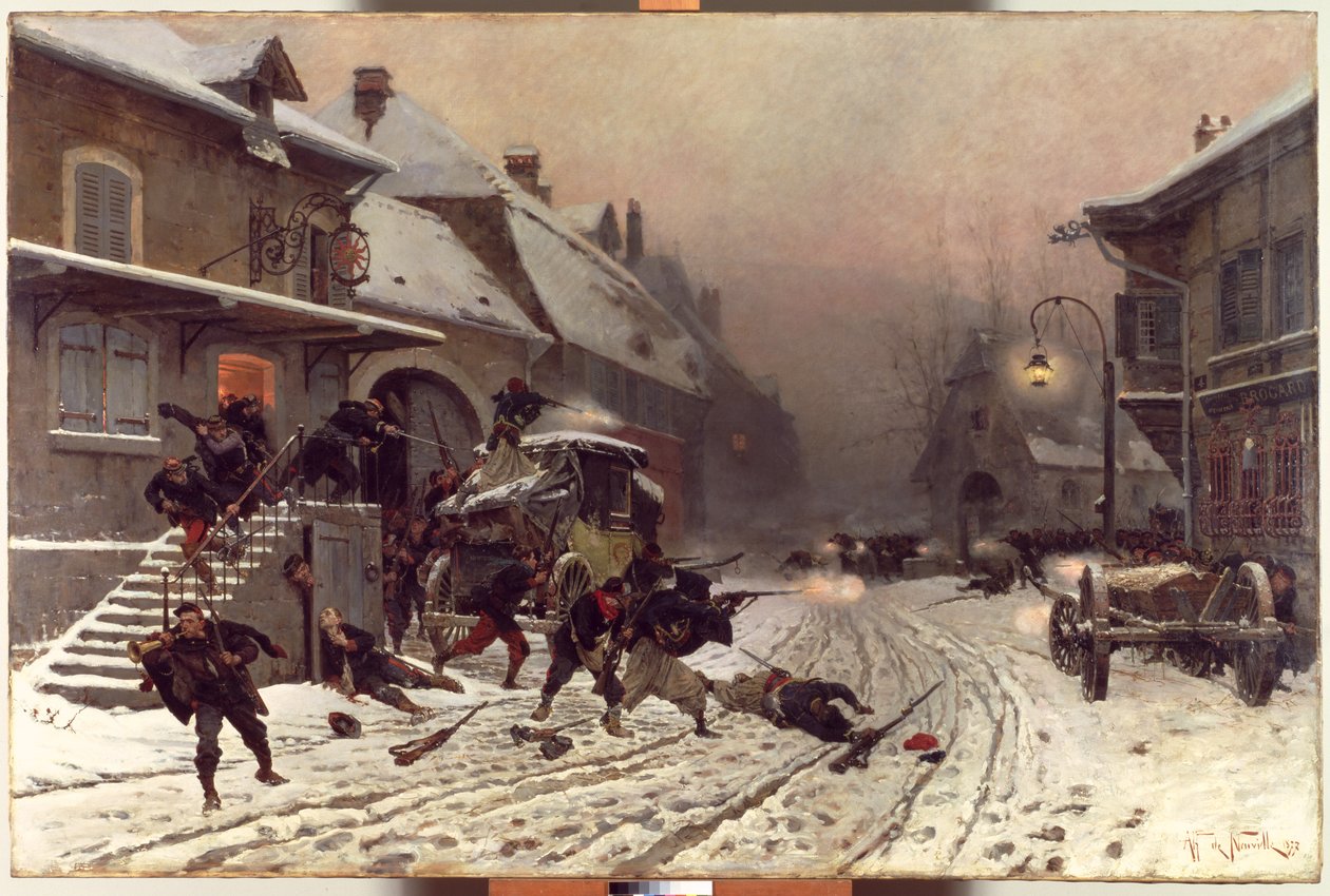 O ataque ao amanhecer, 1877 de Alphonse Marie de Neuville