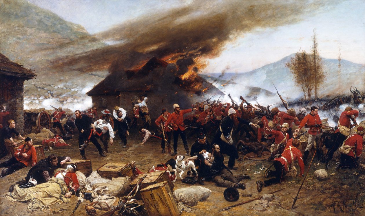 A defesa da deriva de Rorke 1879 de Alphonse Marie de Neuville