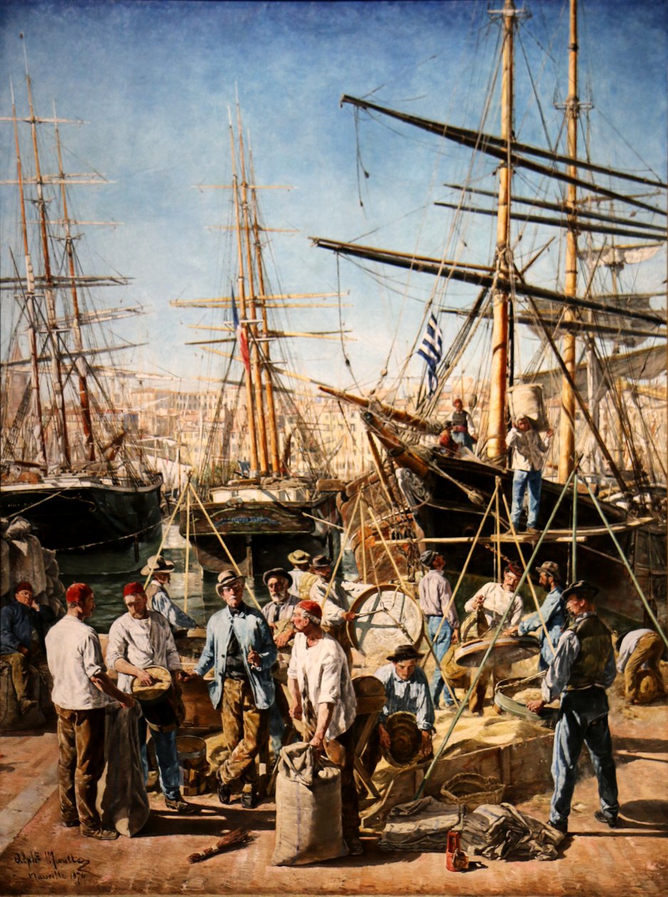 O desembarque do trigo em Marselha de Alphonse Moutte