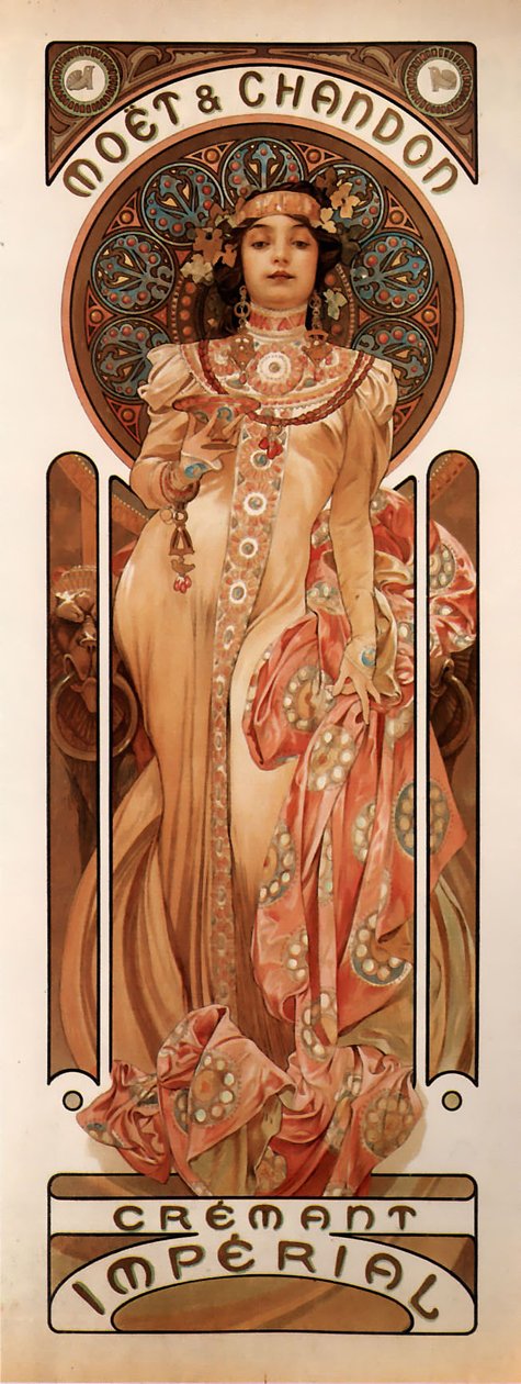 Moet & Chandon Cremant Imperialn de Alphonse Mucha