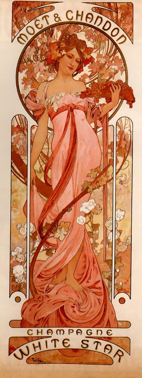 Moet & Chandon White Starn de Alphonse Mucha