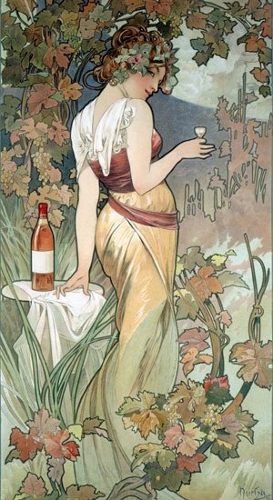 Cartaz do conhaque de Alphonse Mucha