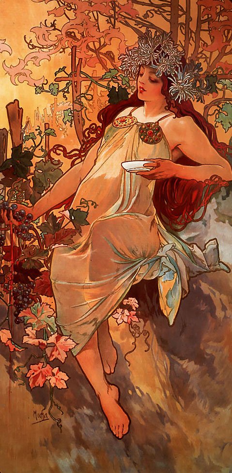 Outono de Alphonse Mucha