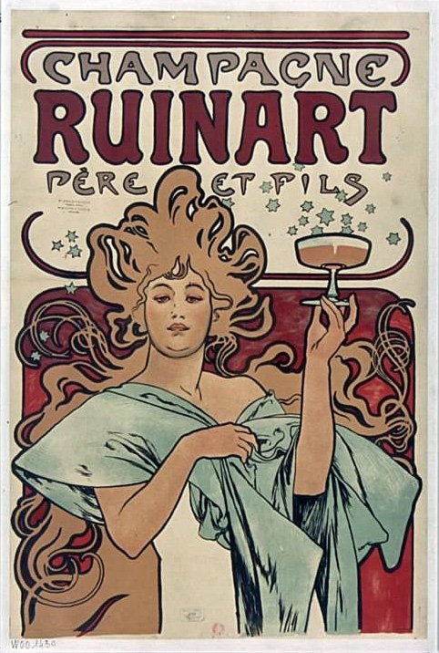 Champagne Ruinart de Alphonse Mucha