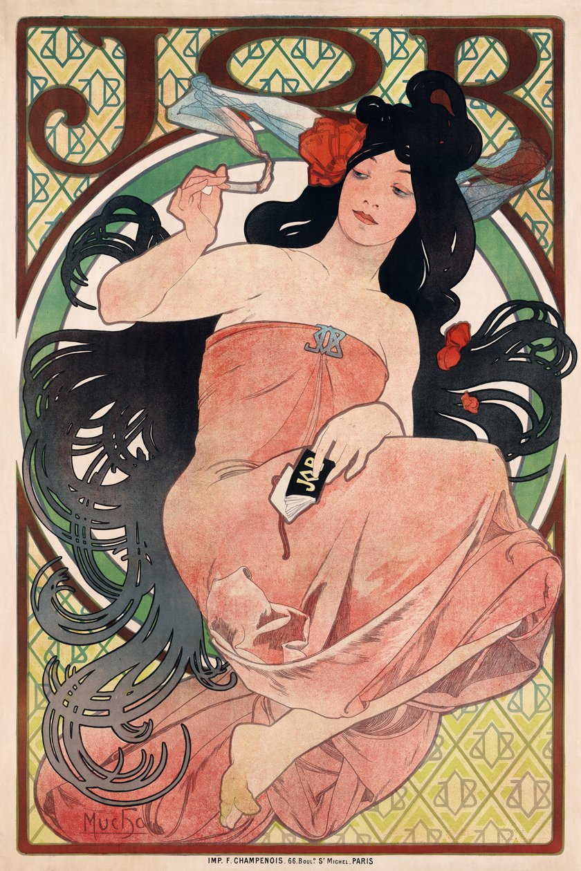 Papel de cigarro de Alphonse Mucha