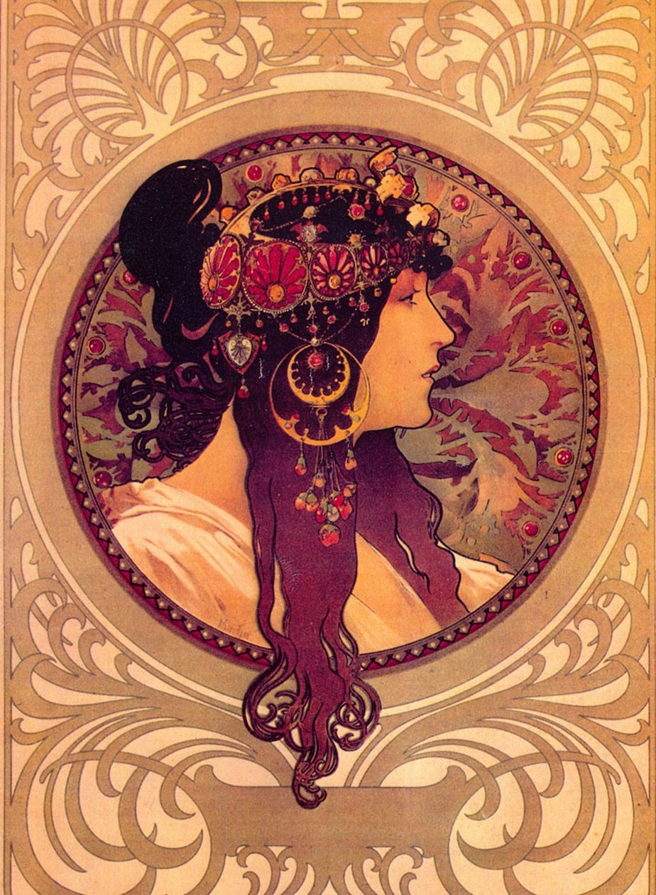Mulher Orechini de Alphonse Mucha