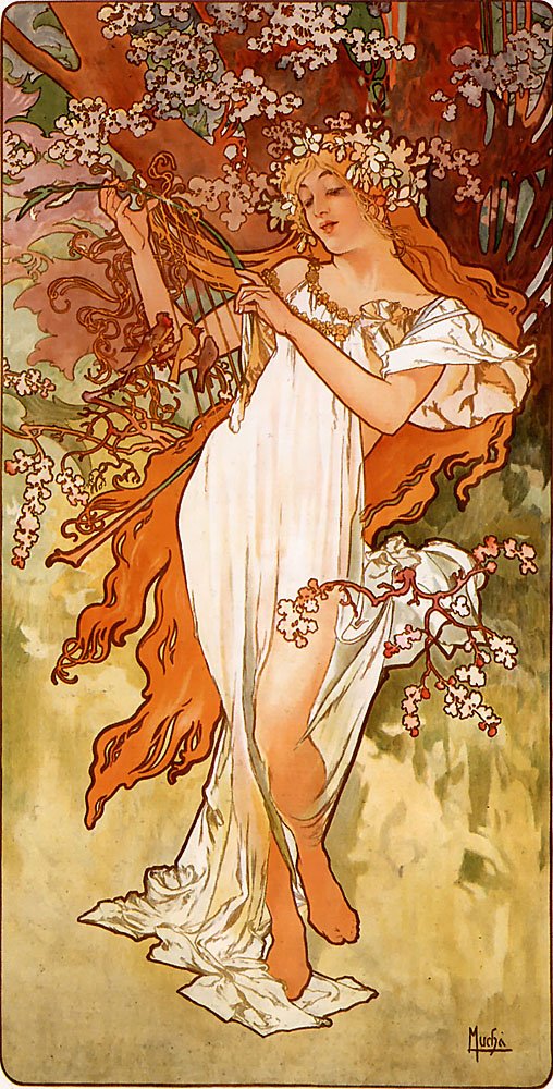 Primavera de Alphonse Mucha