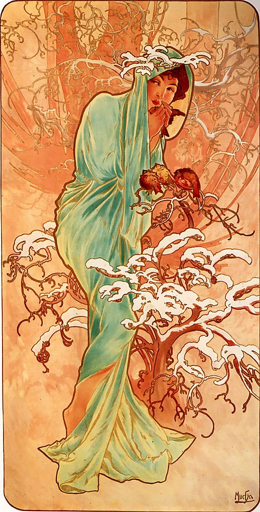 Inverno de Alphonse Mucha