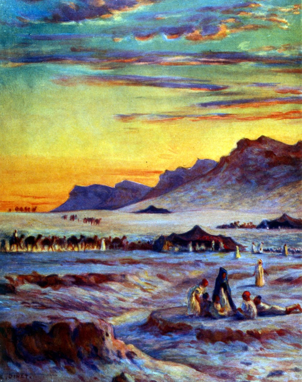 Grupo de Nómadas Árabes no deserto. por Nasreddine Dinet (Alphonse ...