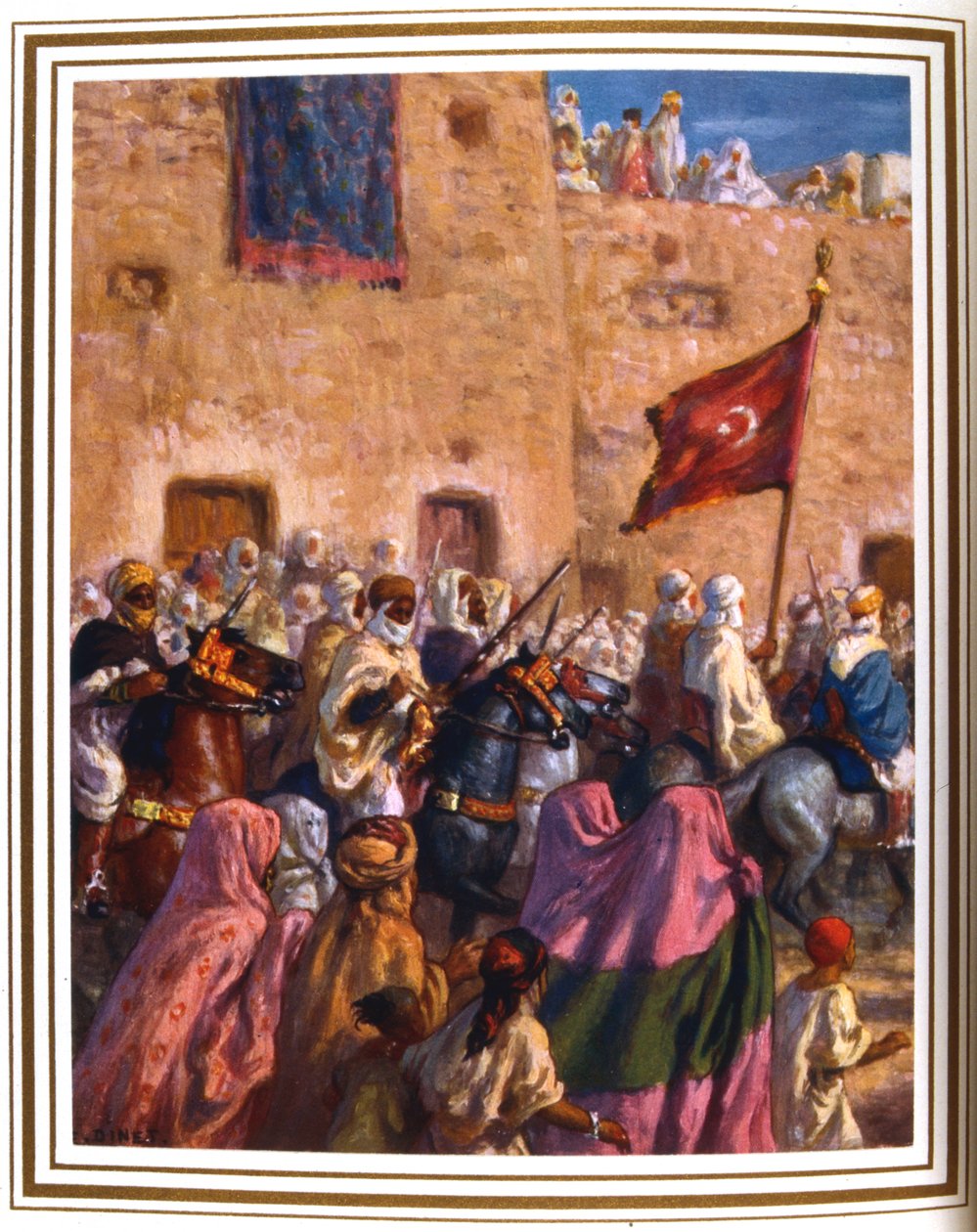 Partida para a Jihad ou Guerra Santa, 1918 de Alphonse Etienne Dinet