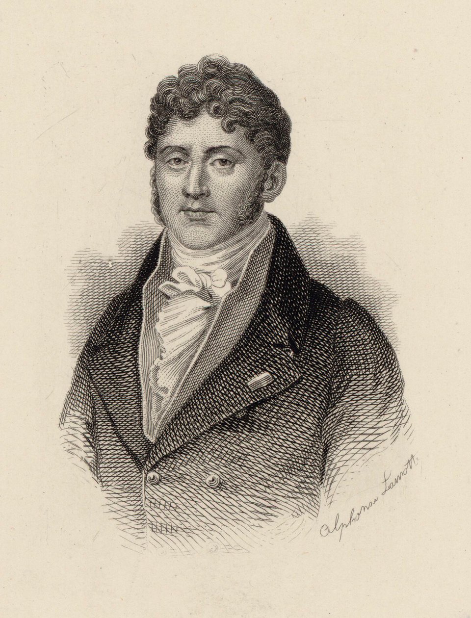 Retrato do Compositor Étienne Nicolas Méhul 1763-1817. de Alphonse Lamotte