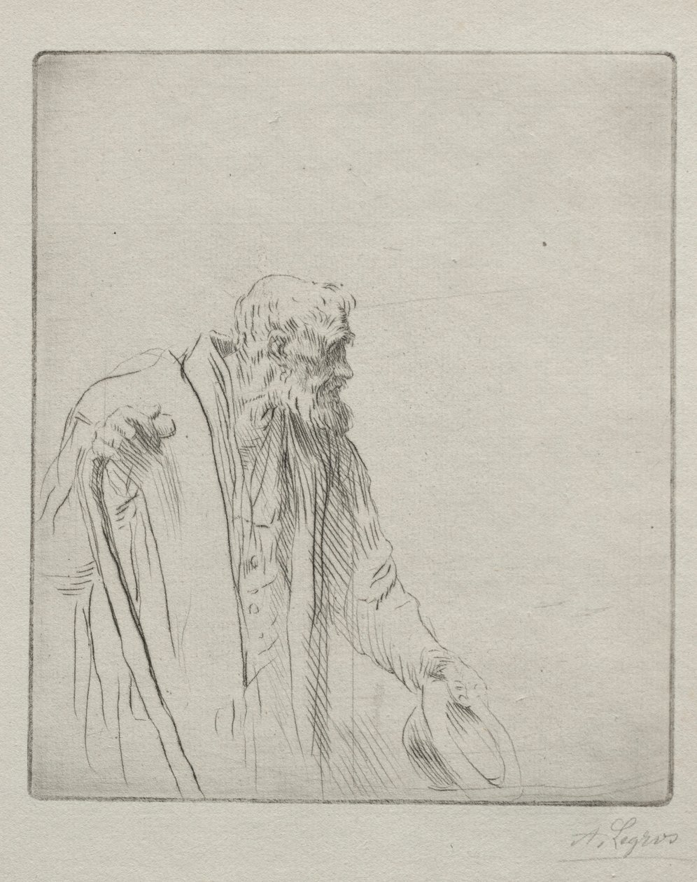 Um mendigo. de Alphonse Legros