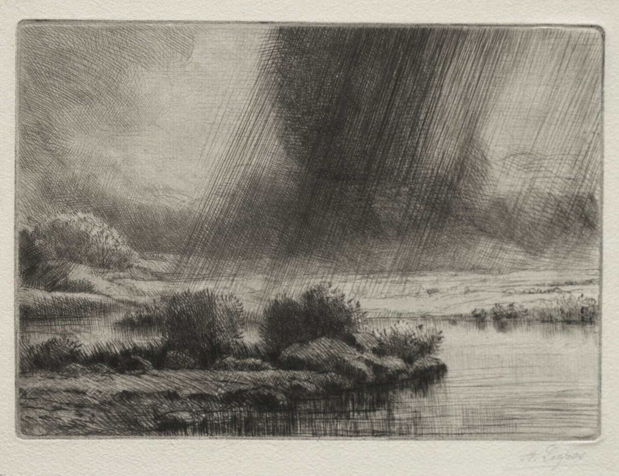 Uma tempestade de Alphonse Legros