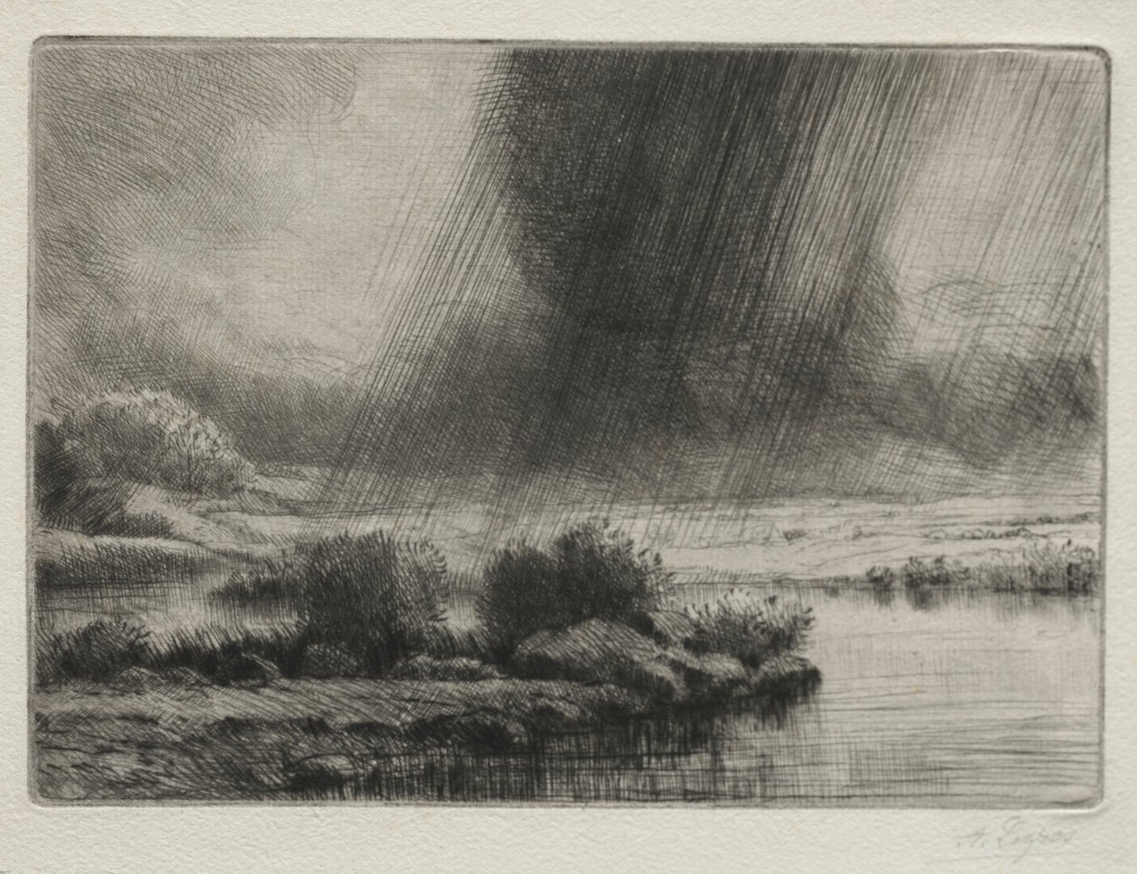 Uma tempestade. de Alphonse Legros