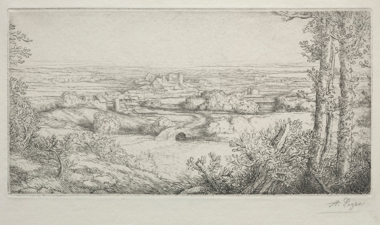 Um vale na Borgonha Um vale na Borgonha. de Alphonse Legros