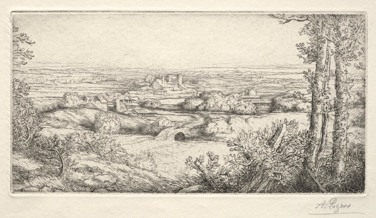 Um vale na Borgonha Um vale na Borgonha. de Alphonse Legros