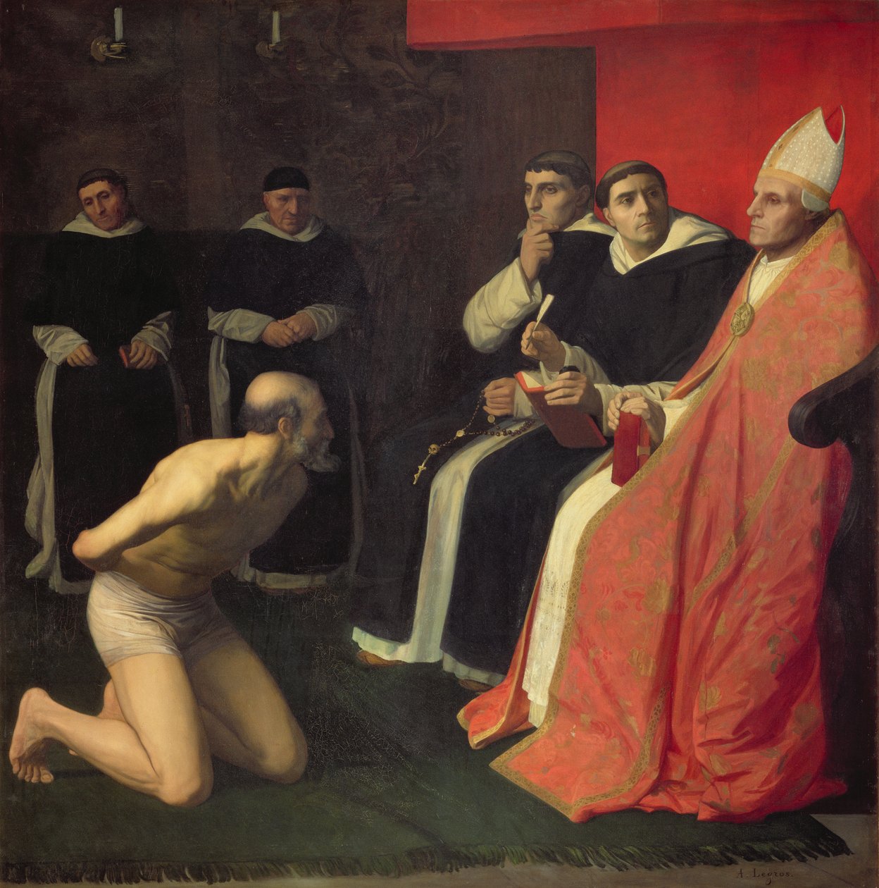 Um penitente honorável, c.1868 de Alphonse Legros