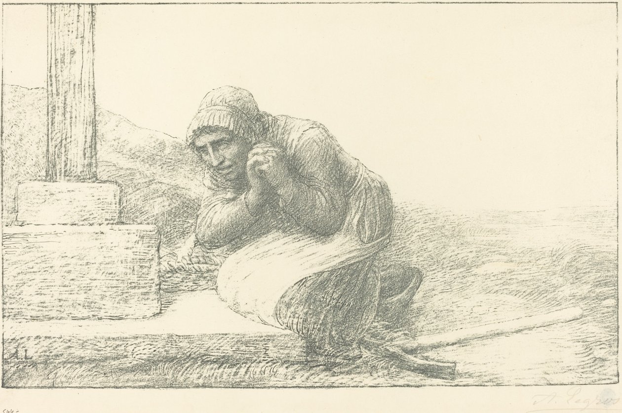 Ao pé da cruz (Au pied de la croix) de Alphonse Legros