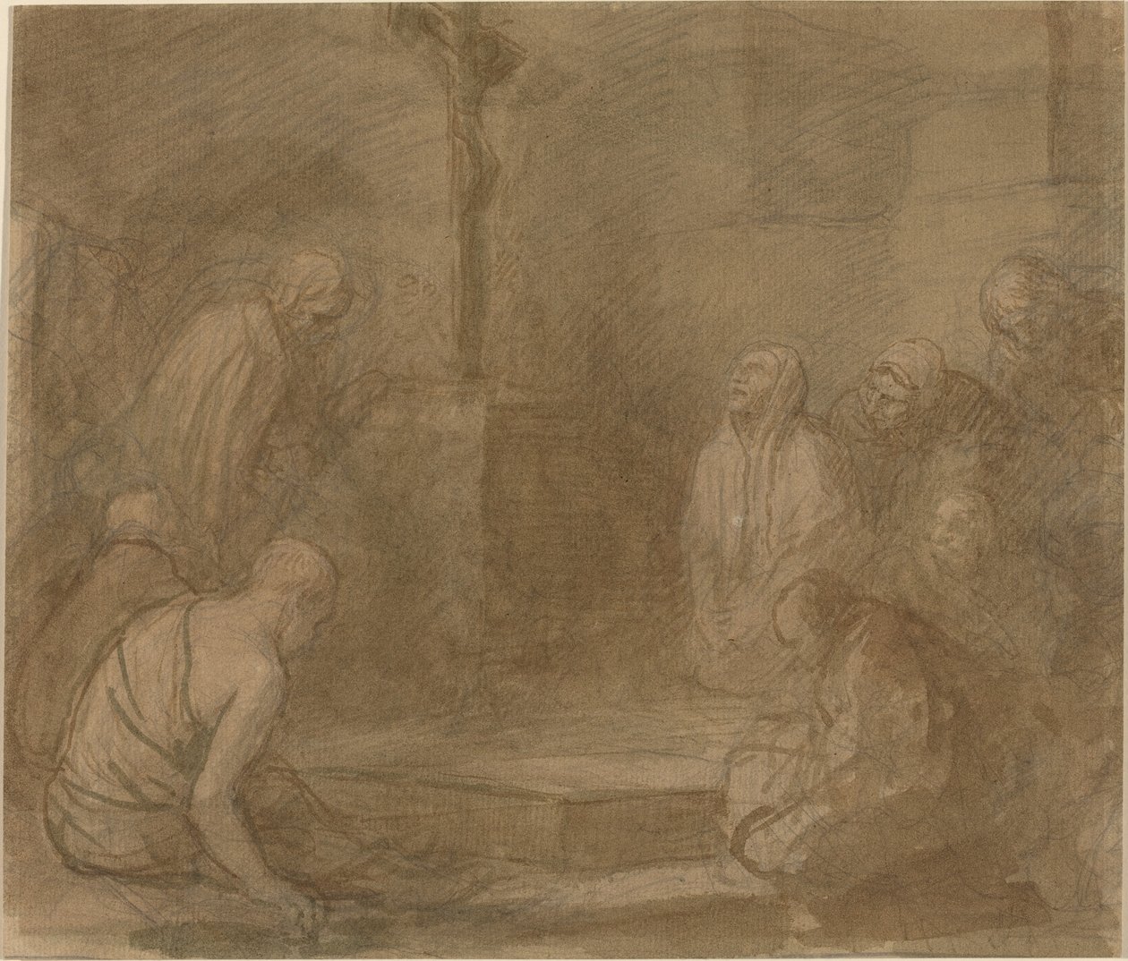 Ao pé da cruz. de Alphonse Legros