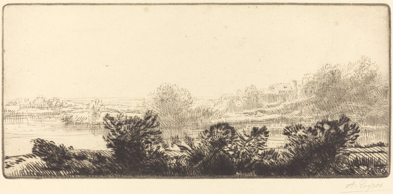Banks of the Loire (Bord de la Loire) de Alphonse Legros