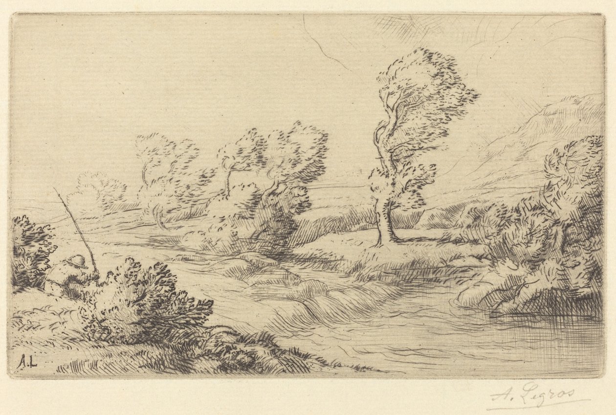 Margens do Marne Bord de la Marne. de Alphonse Legros
