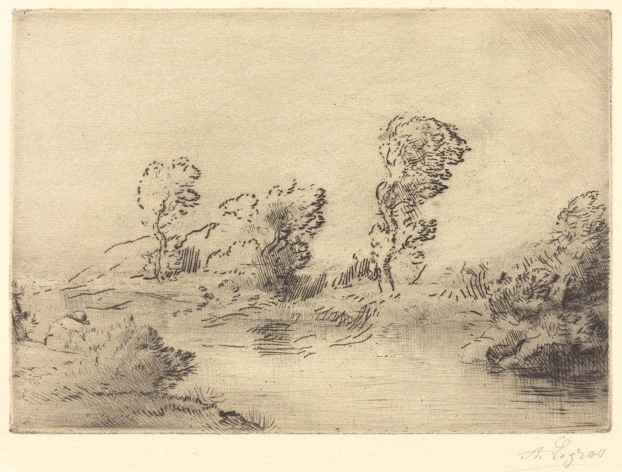 Margens do Marne Bord de la Marne. de Alphonse Legros