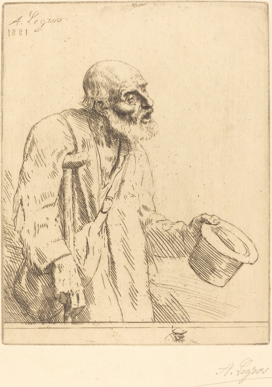 Mendigo (Le mendiant) de Alphonse Legros