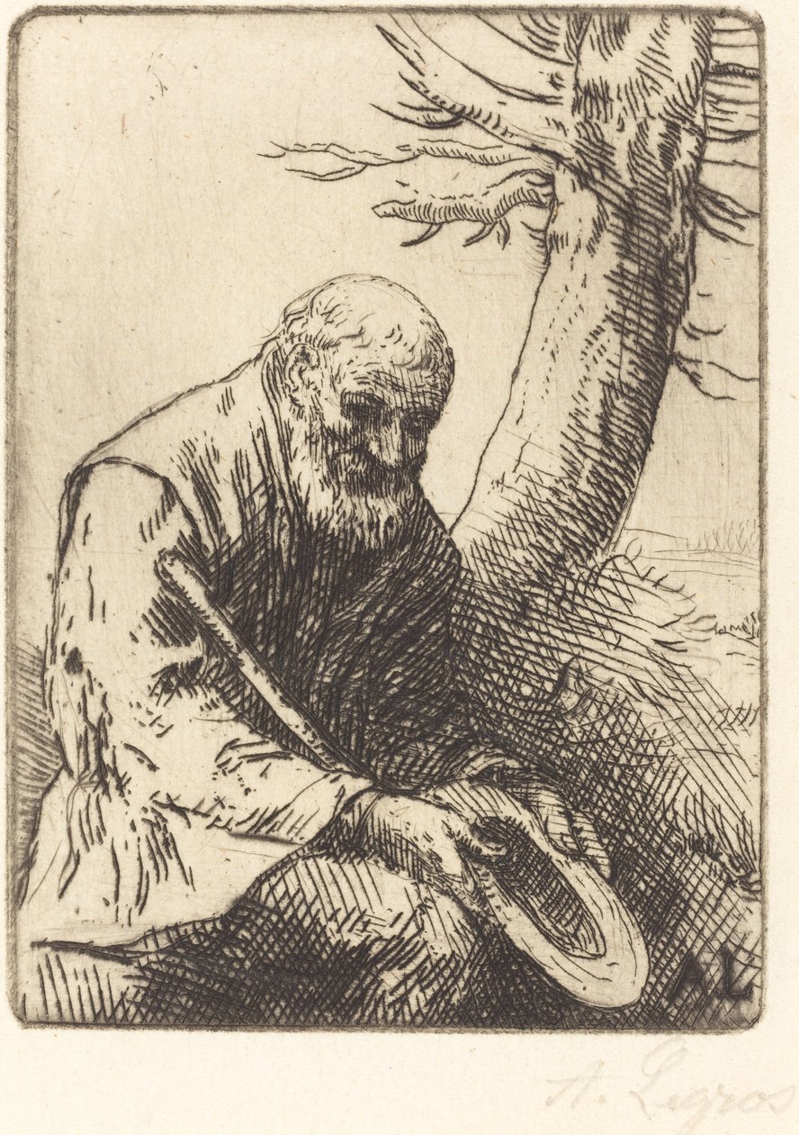 Mendigo com chapéu na mão de Alphonse Legros