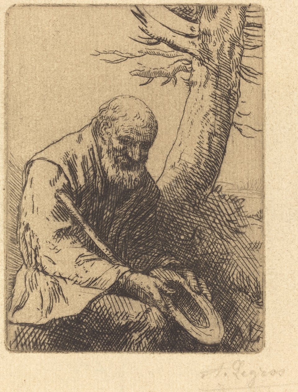 Mendigo com chapéu na mão Mendigo com chapéu na mão. de Alphonse Legros