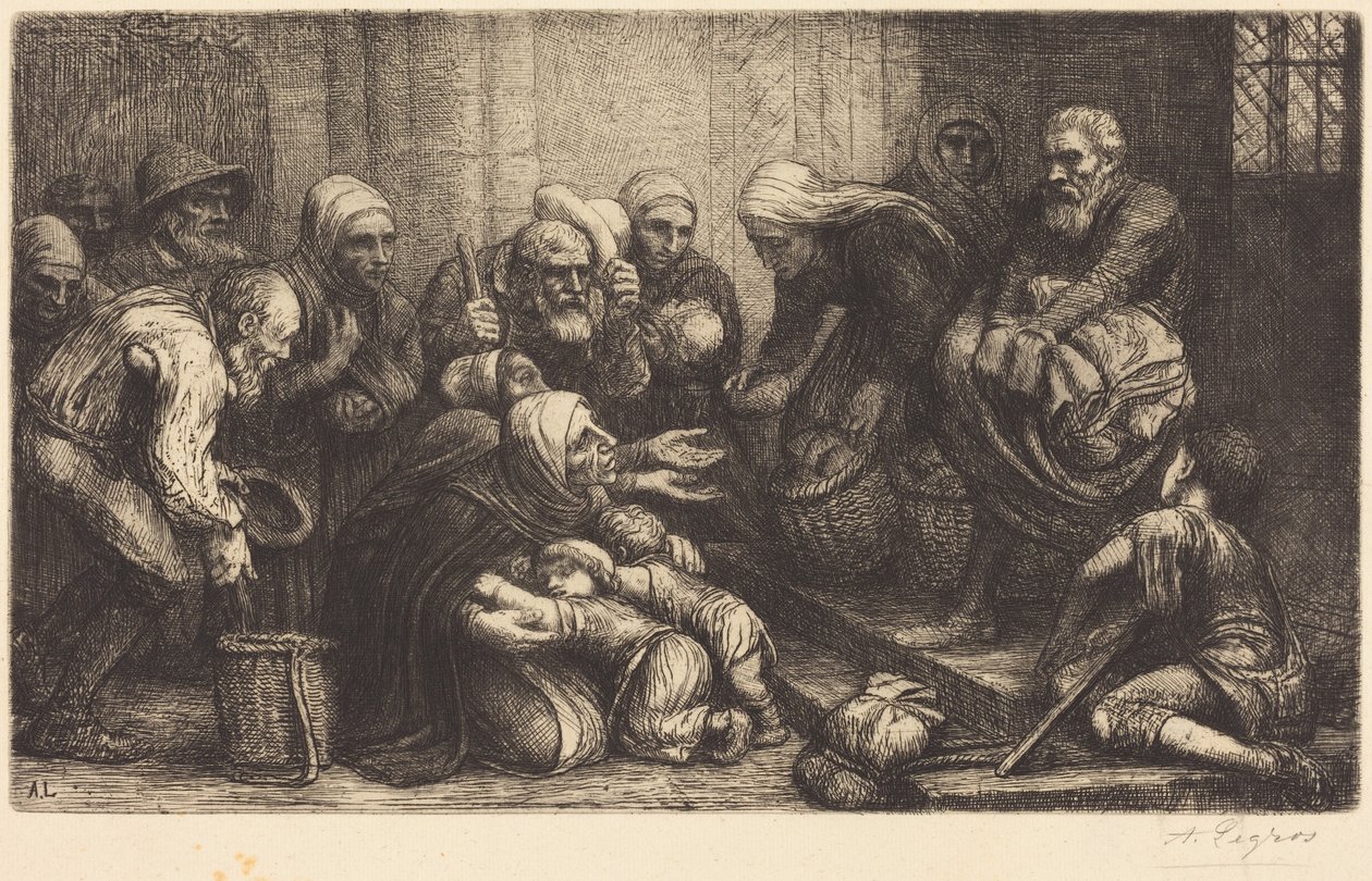 Mendigos de Bruxelas (Os mendigos de Bruges) de Alphonse Legros