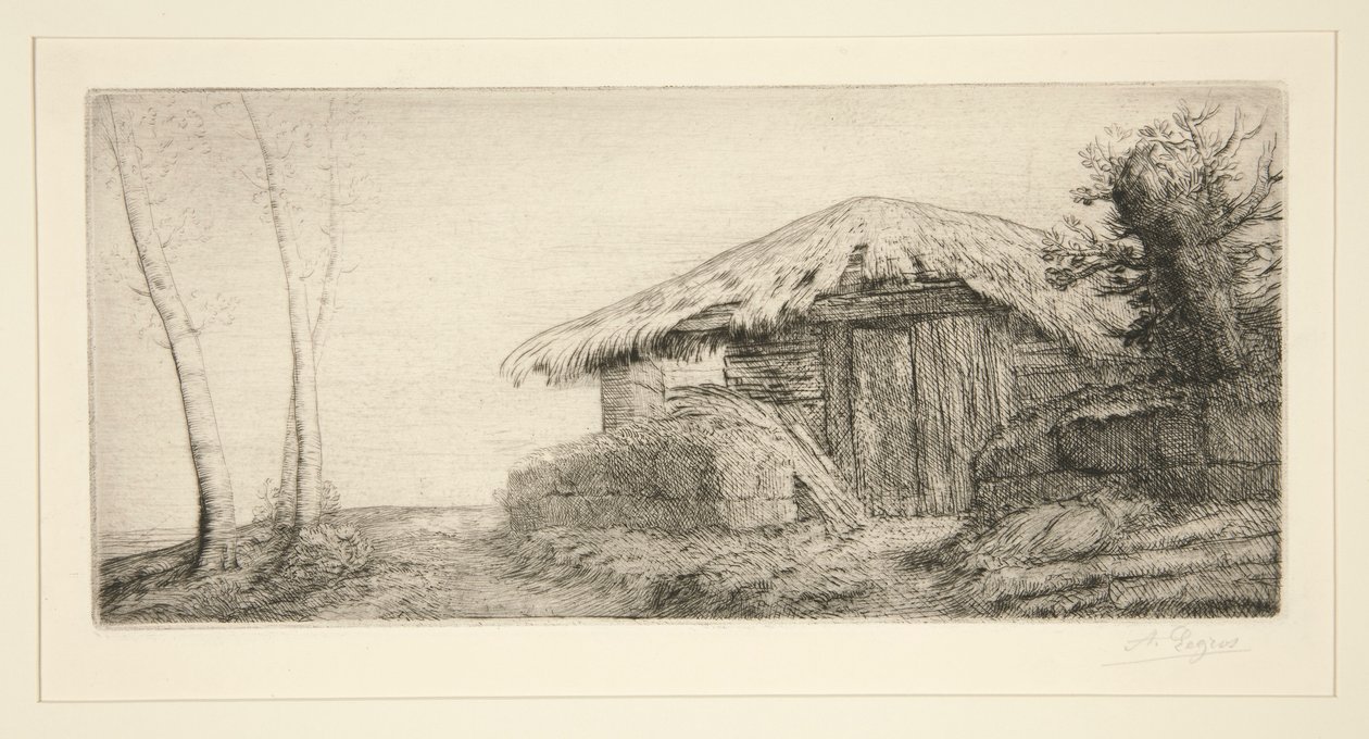 Aprisco na encosta (Pastor de Alphonse Legros
