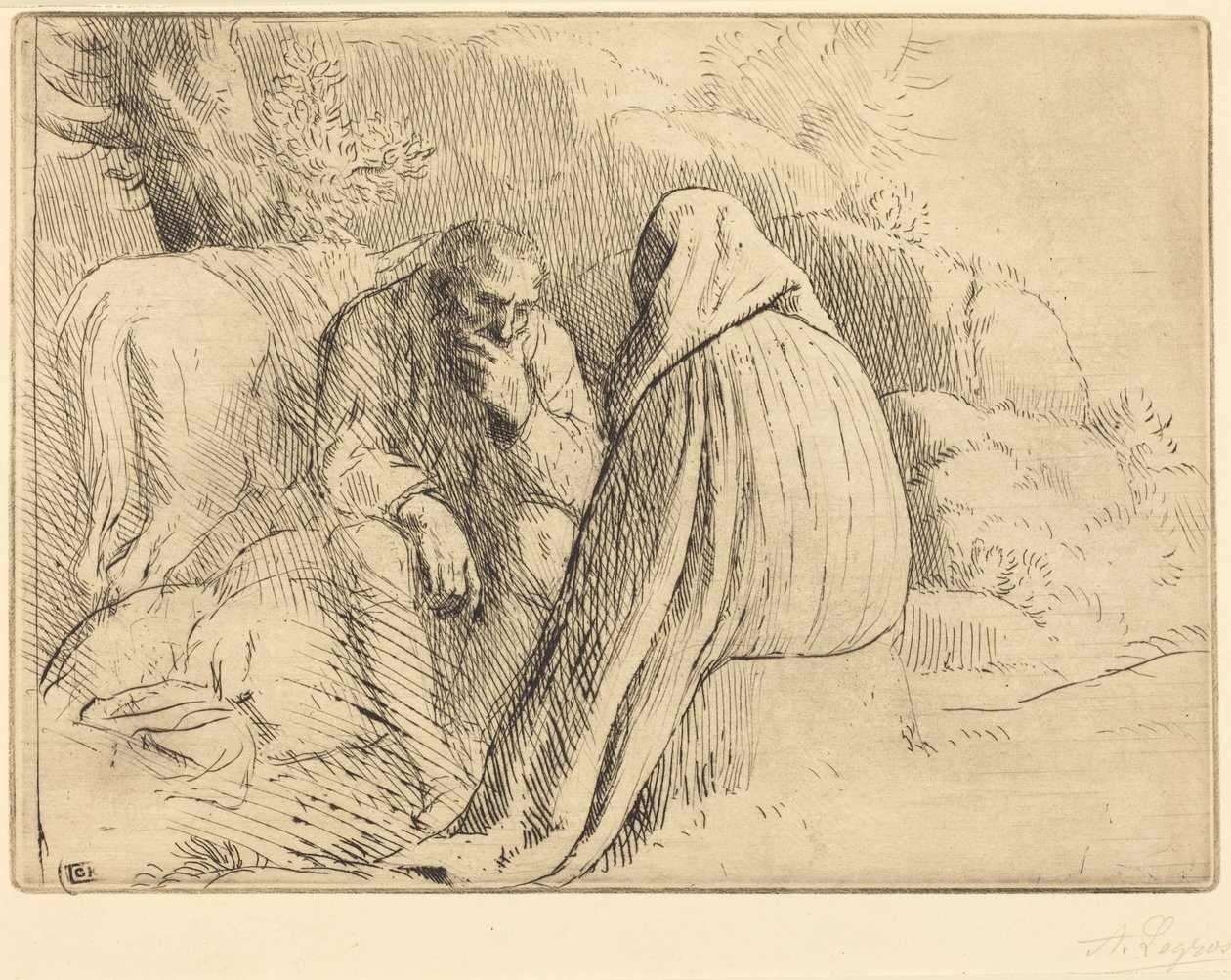 Bohemien Encampment (Acampamento dos boémios) de Alphonse Legros