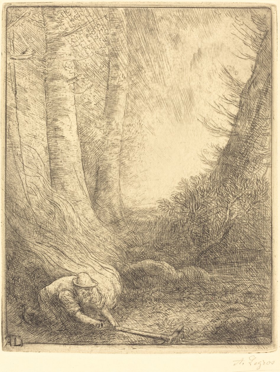 A queimar a erva O queimador de ervas. de Alphonse Legros