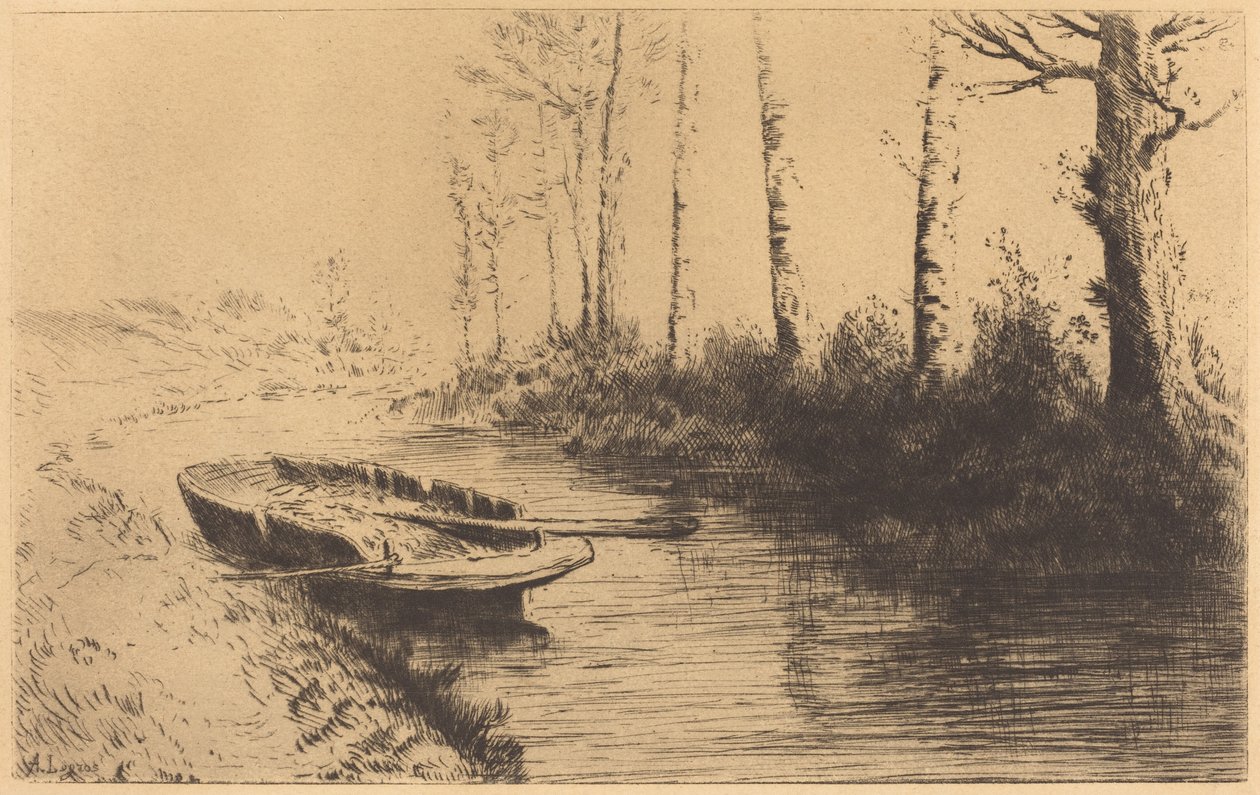 Canal visto à luz da manhã (O canal: Efeito matinal) de Alphonse Legros