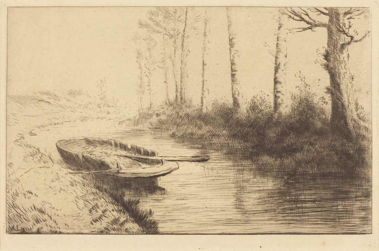 Canal visto à luz da manhã (O canal: Efeito matinal) de Alphonse Legros