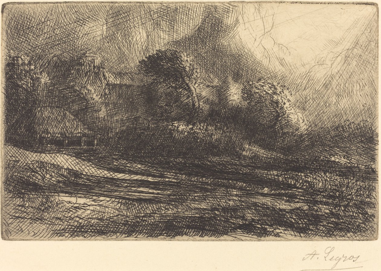 Chailli visto em uma tempestade de Alphonse Legros