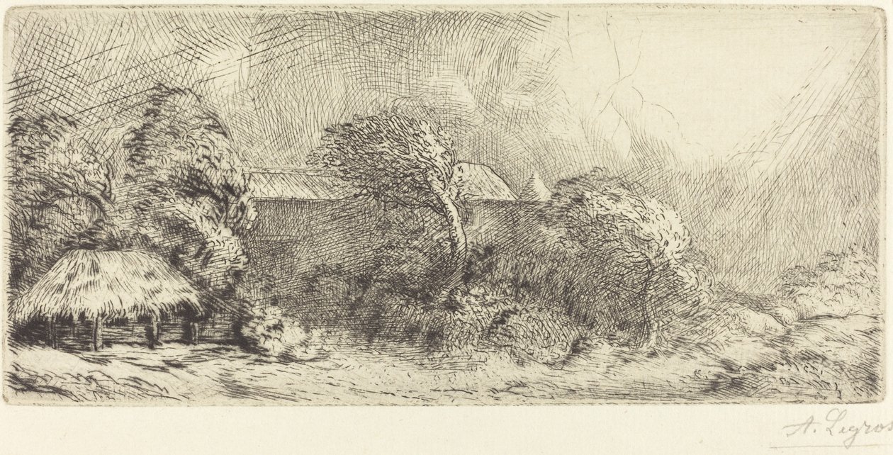 Chailli visto em uma tempestade Chailli: efeito de tempestade. de Alphonse Legros
