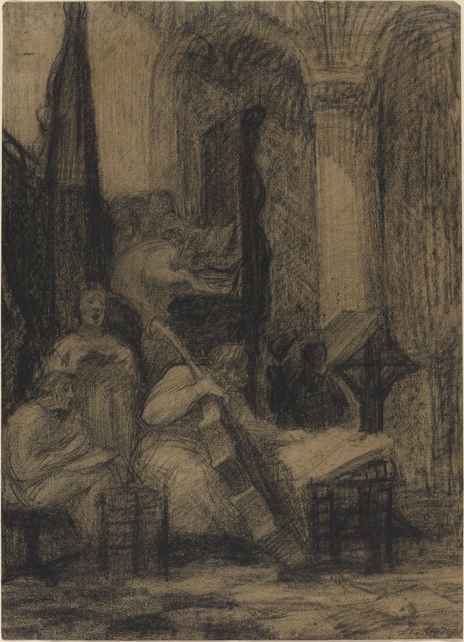 Coro de uma Igreja Espanhola. de Alphonse Legros