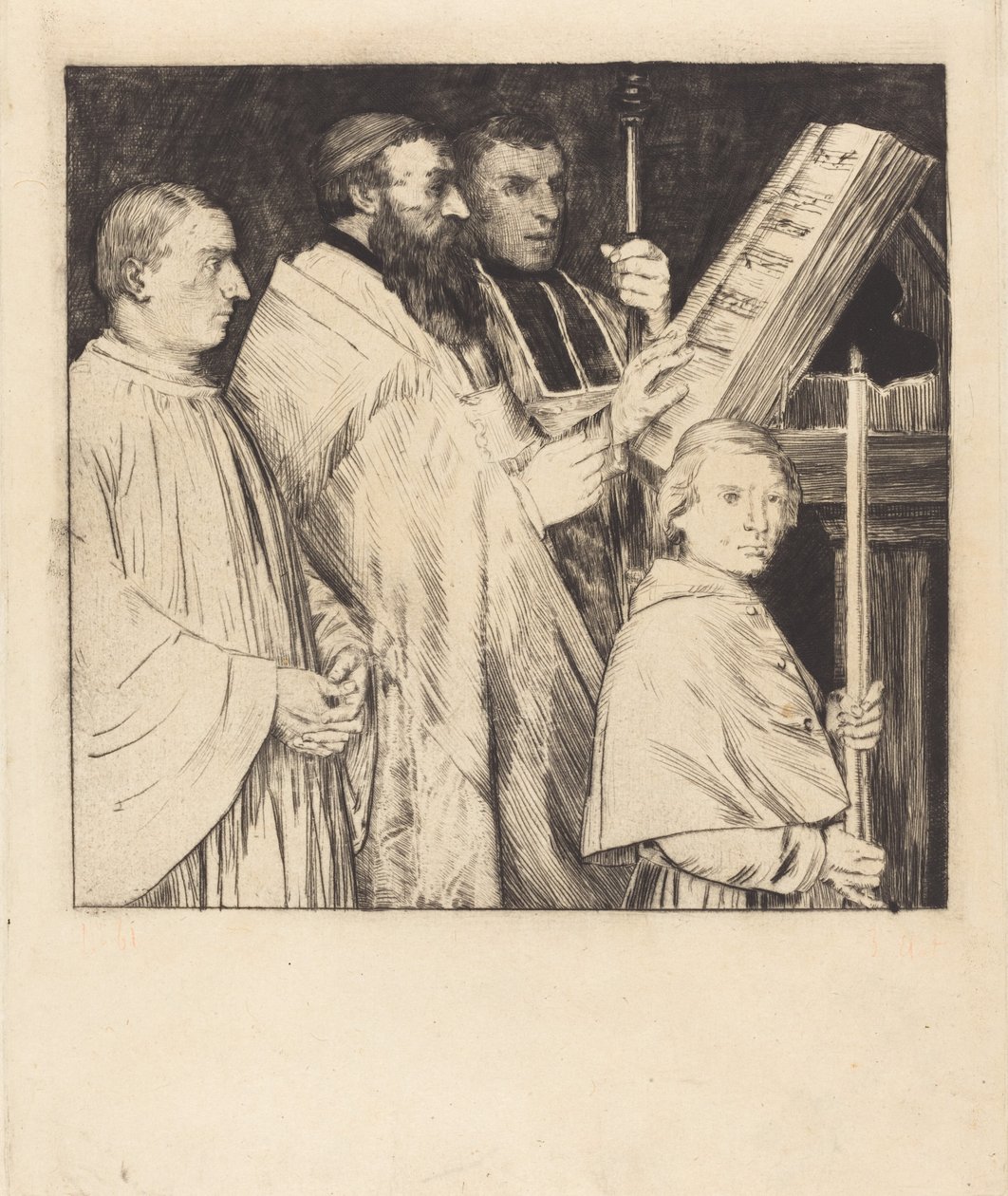 Coristas, 1º prato (Le lutrin) de Alphonse Legros