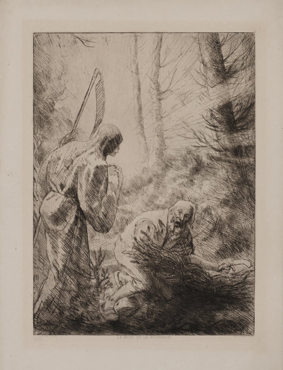 A morte e o lenhador de Alphonse Legros