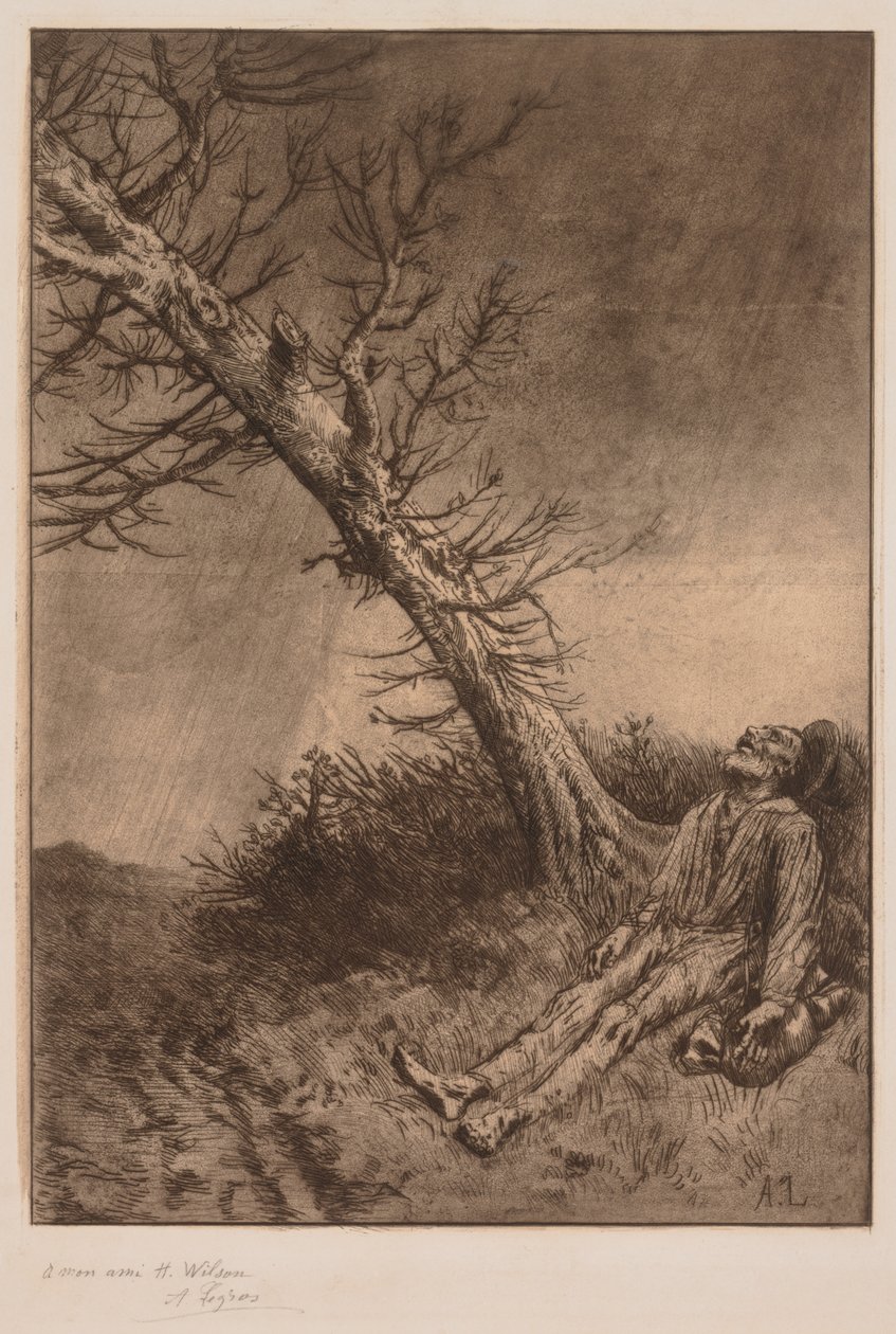 Morte de um vagabundo, c. 1875 de Alphonse Legros