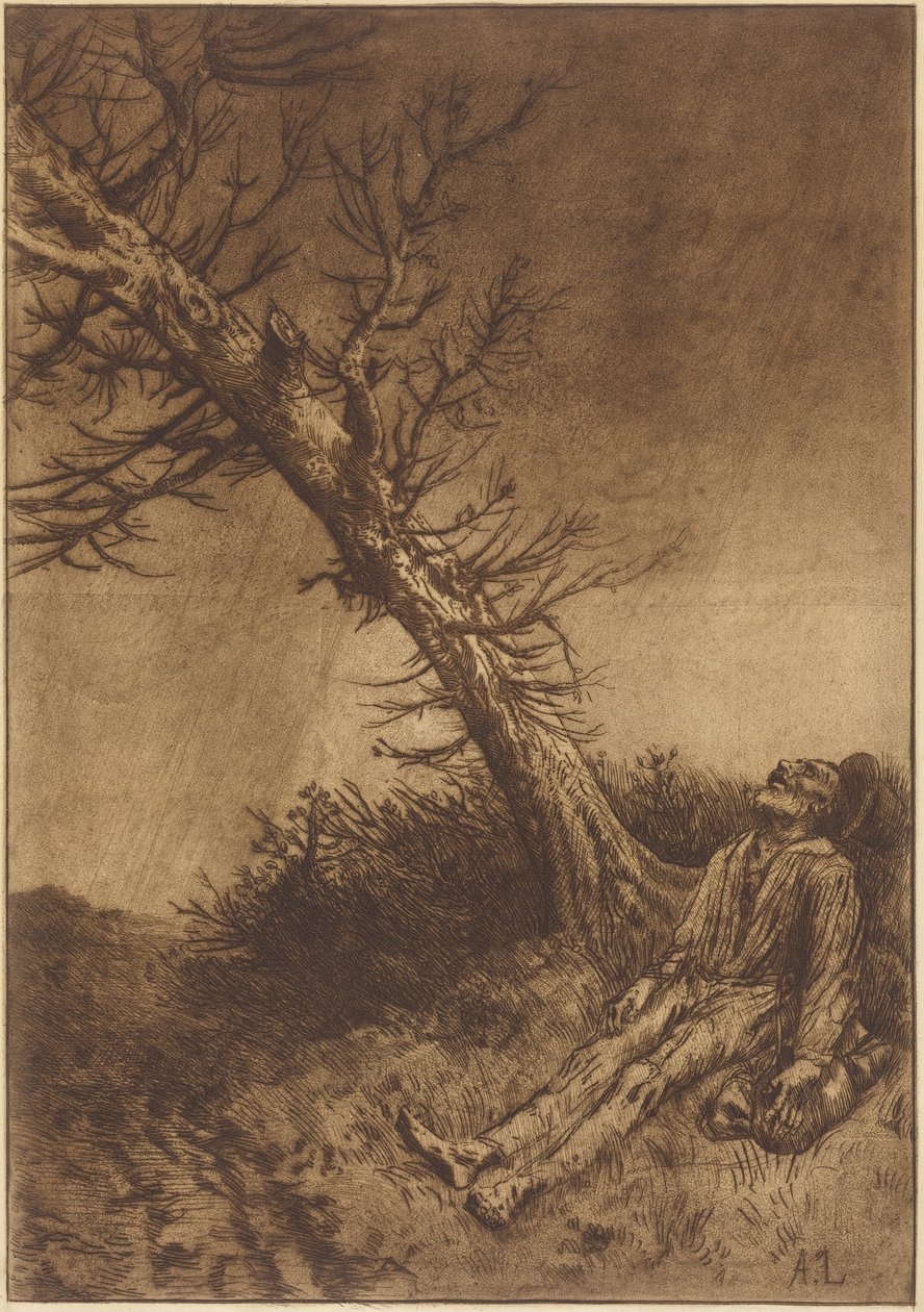 A Morte do Vagabundo (La mort du vagabond) de Alphonse Legros