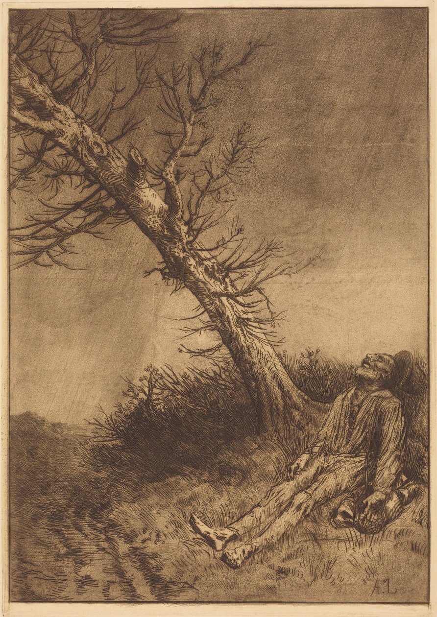 A Morte do Vagabundo (La mort du vagabond) de Alphonse Legros